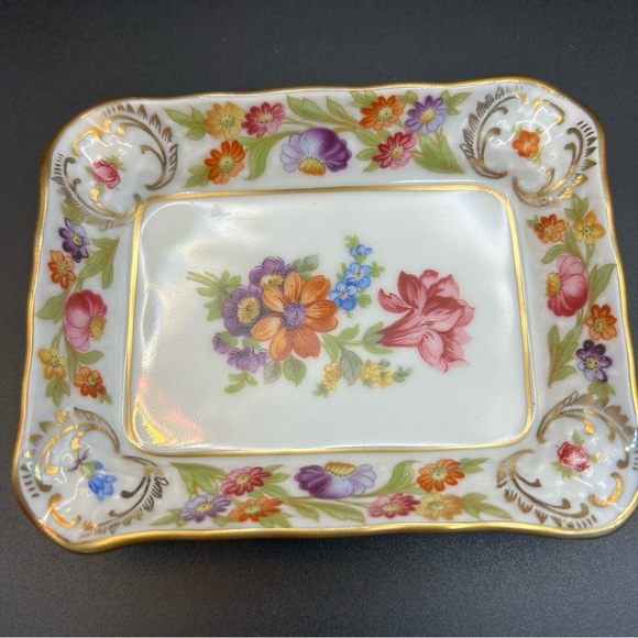 Vintage Other - Vintage Schumann Arzberg Bavaria Floral Porcelain Germany Trinket Dish Ashtray